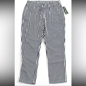 Ralph Lauren Navy and White Striped Trousers